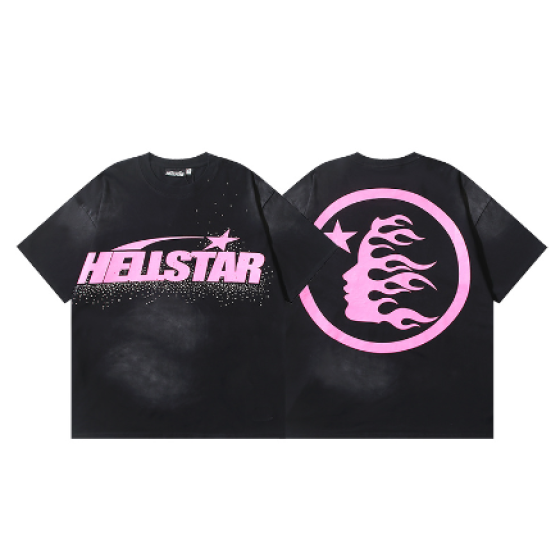 Hellstar Retro Washed T-Shirt with Hot-Plated Brick Print